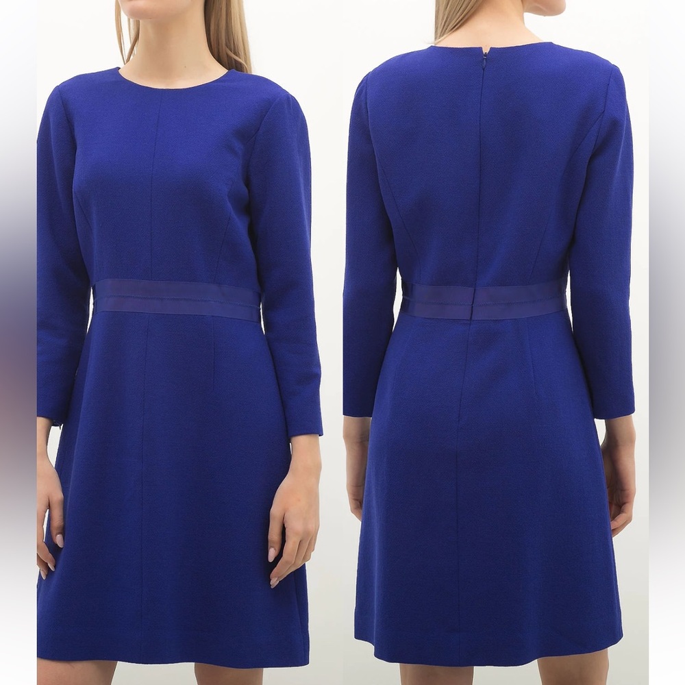 J. Crew Royal Blue Long-Sleeve Mini Dress